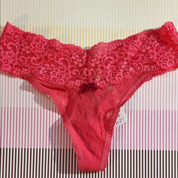 Soma Other - Soma Lace Trim Pink Thong Women's Intimate